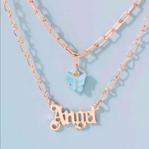 Butterfly Angel Layered Necklace